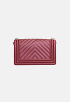 MARC ELLIS Borsa a tracolla  FLAT S  burgundy bordeaux  per donna con elegante motivo trapuntato a chevron FLAT-S27 BUMAGO MARC ELLIS 