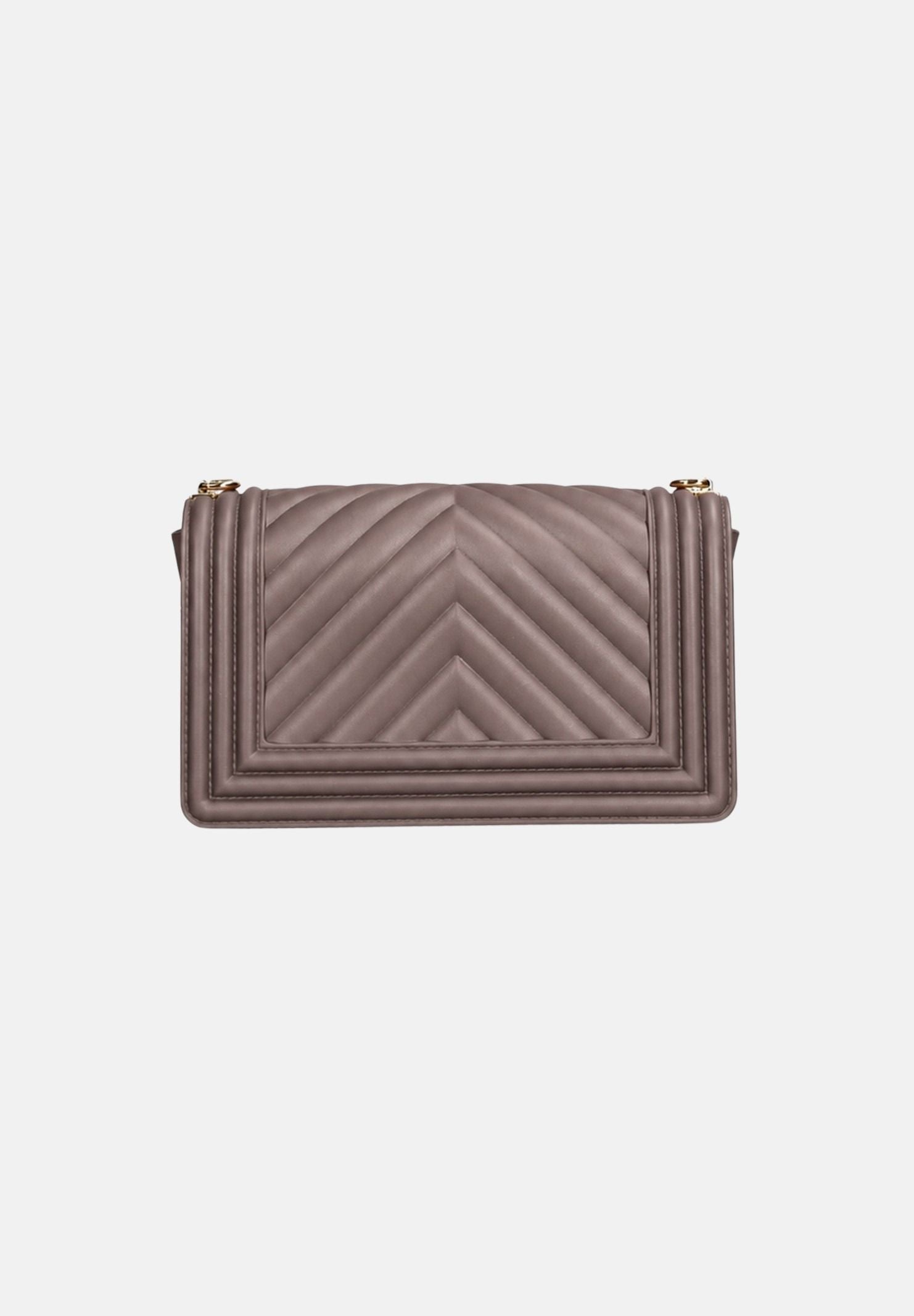MARC ELLIS Borsa FLAT S  marrone chiaro per donna con elegante motivo trapuntato a chevron FLAT-S27 CHMAGO MARC ELLIS 