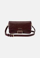 MARC ELLIS Borsa a tracolla JAYNE  marrone cioccolato per donna con elegante finitura effetto stropicciato, patta frontale JAYNE CH MARC ELLIS 