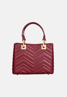 MARC ELLIS Borsa a mano KRISSY WAVE S 27 prugna da donna con lavorazione matelassé e charm dorati. KRISSY-WAVE-S27 PLMAGO MARC ELLIS 