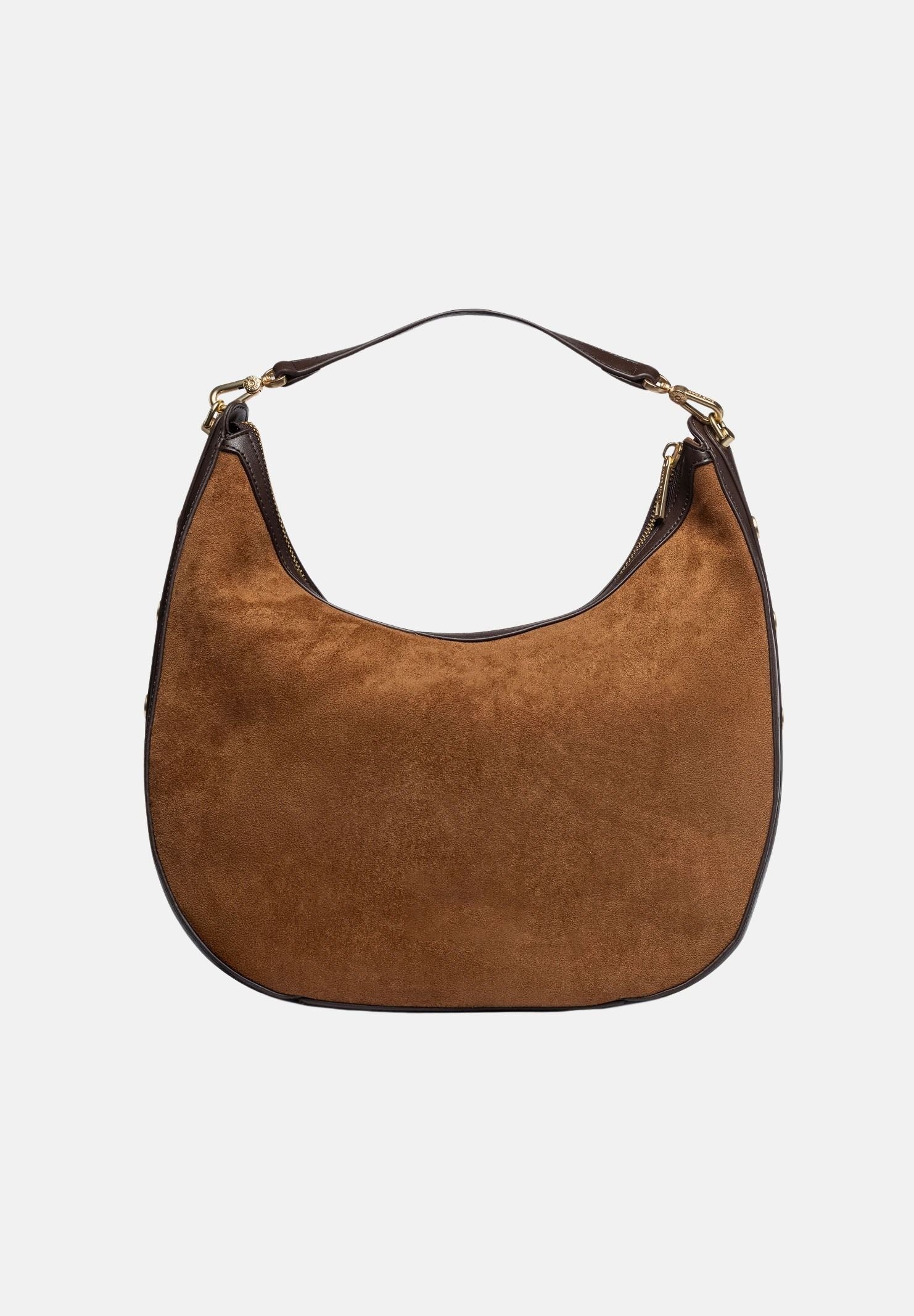 MARC ELLIS Borsa SINDY-KEYTA marrone cuoio per donna con morbida struttura hobo scamosciata SINDY-KEY TA MARC ELLIS 