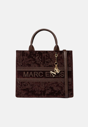 MARC ELLIS Borsa SOPHY L  marrone cioccolato per donna con elegante motivo jacquard logato SOPHY-L CH MARC ELLIS 
