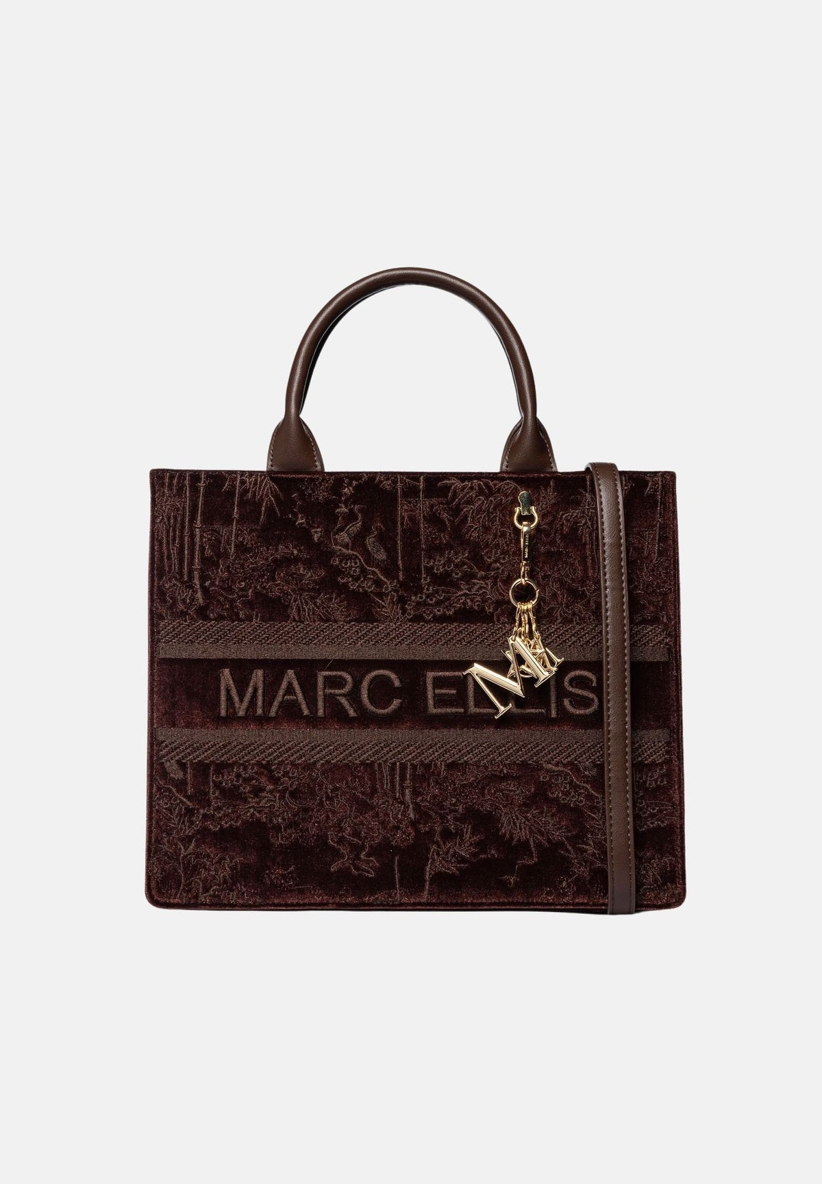 MARC ELLIS Borsa SOPHY L  marrone cioccolato per donna con elegante motivo jacquard logato SOPHY-L CH MARC ELLIS 