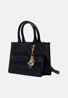 MARC ELLIS Borsa a mano SOPHY M nera da donna con doppi manici e charm logo dorato. SOPHY-M BL MARC ELLIS 