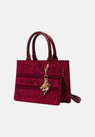 MARC ELLIS Borsa a mano SOPHY M  bordeaux per donna con elegante trama jacquard logata, manici rigidi superiori SOPHY-M BU MARC ELLIS 