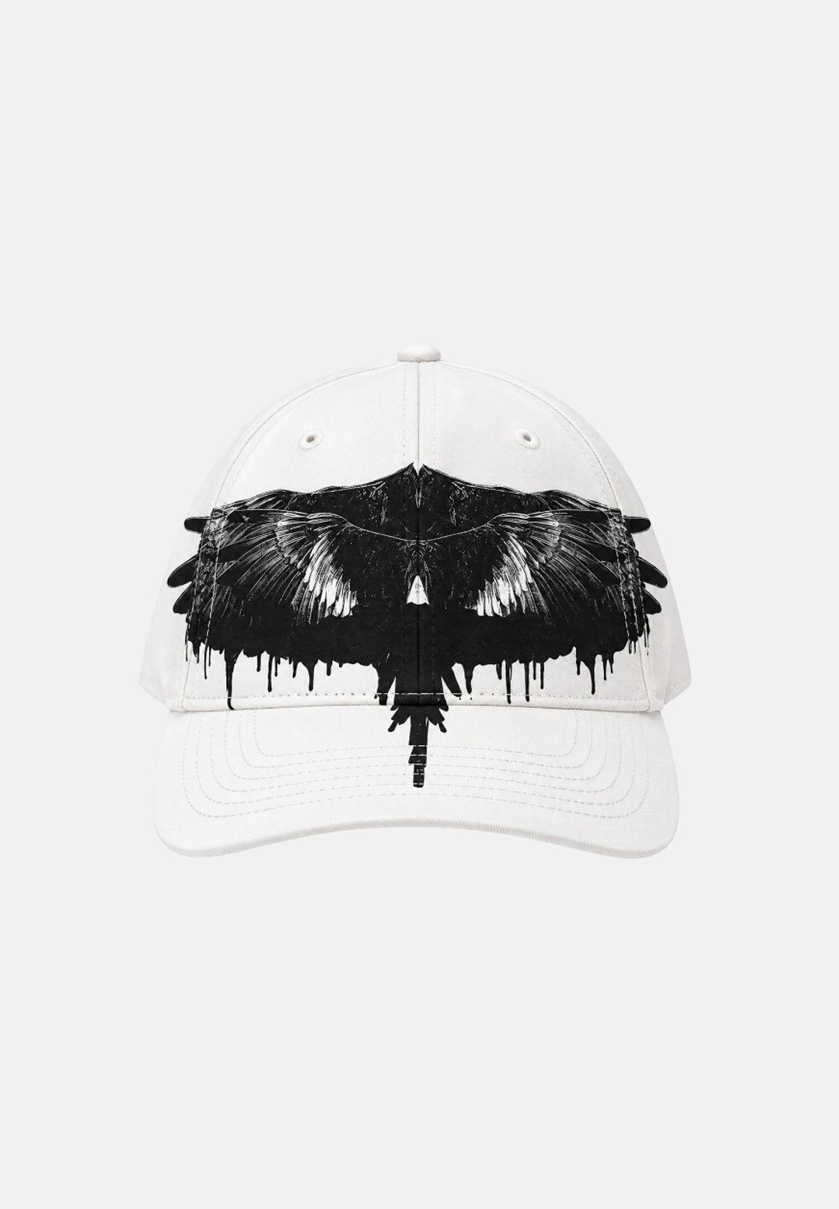 MARCELO BURLON Cappello da baseball Off White Black bianco e nero per uomo e donna, con visiera curva e grafica frontale.<BR/> BL00CON0012 V1 MARCELO BURLON COUNTY OF MILAN 