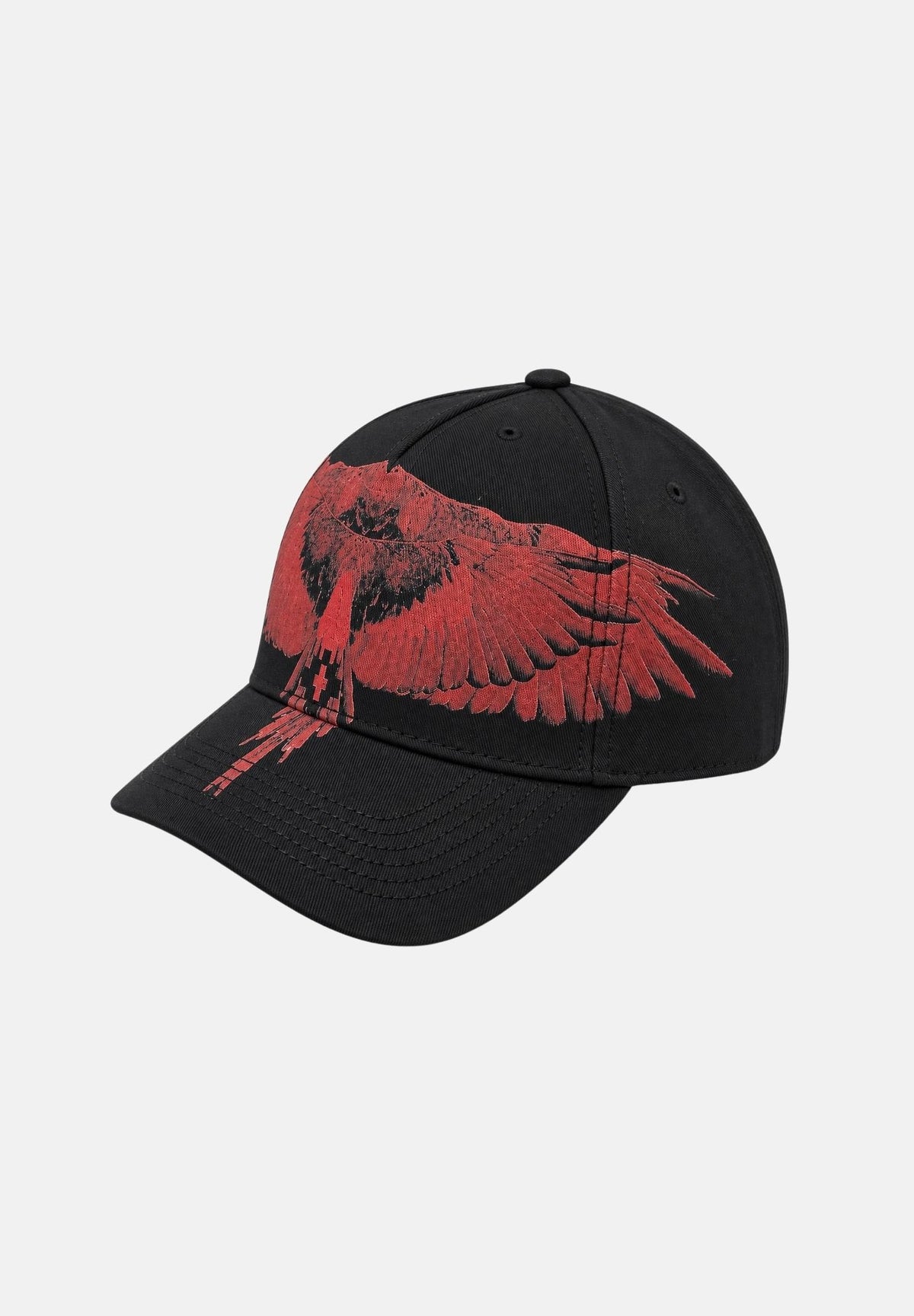 MARCELO BURLON Cappello WINGS Black Red nero e rosso per uomo e donna, in cotone, con grafica ad ali e visiera curva. BL00CON0014 V1 MARCELO BURLON COUNTY OF MILAN 