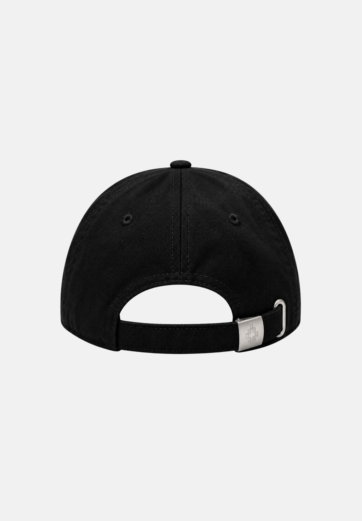 MARCELO BURLON Cappello baseball WINGS Black red nero per uomo e donna, in cotone con ali bianche e rosse, visiera curva e chiusura regolabile. BL00CON0018 V1 MARCELO BURLON COUNTY OF MILAN 