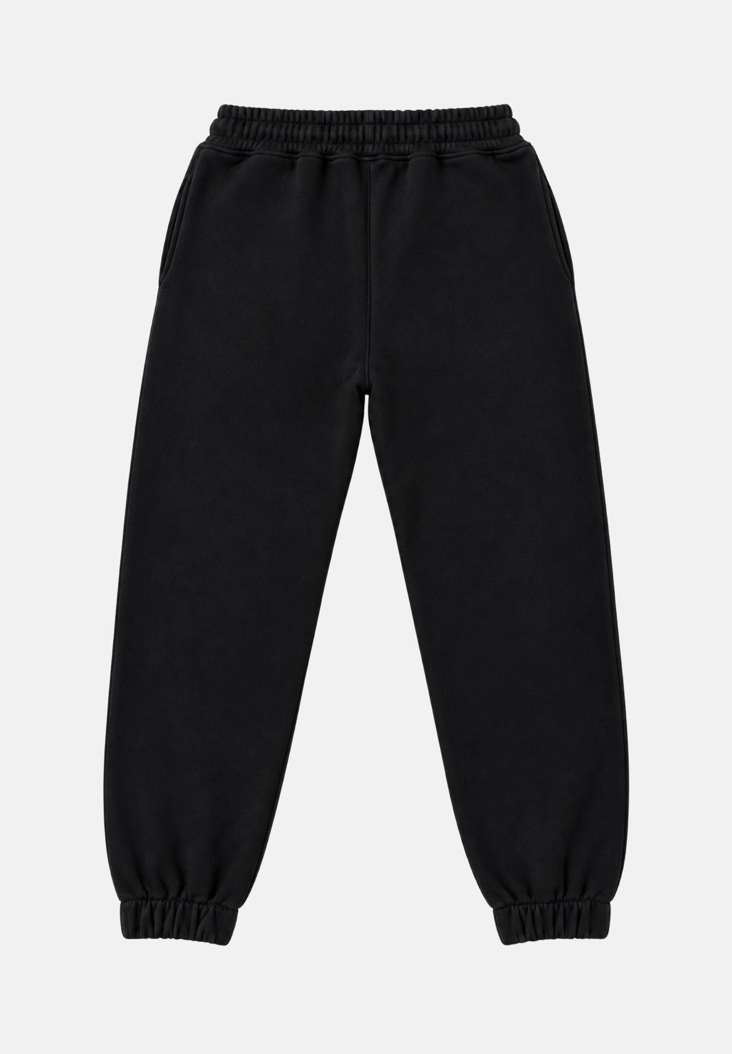MARCELO BURLON COUNTY OF MILAN Pantaloni jogger neri da bambino e bambina con coulisse regolabile e logo frontale. F6CMJBFP051J 110 MARCELO BURLON COUNTY OF MILAN 