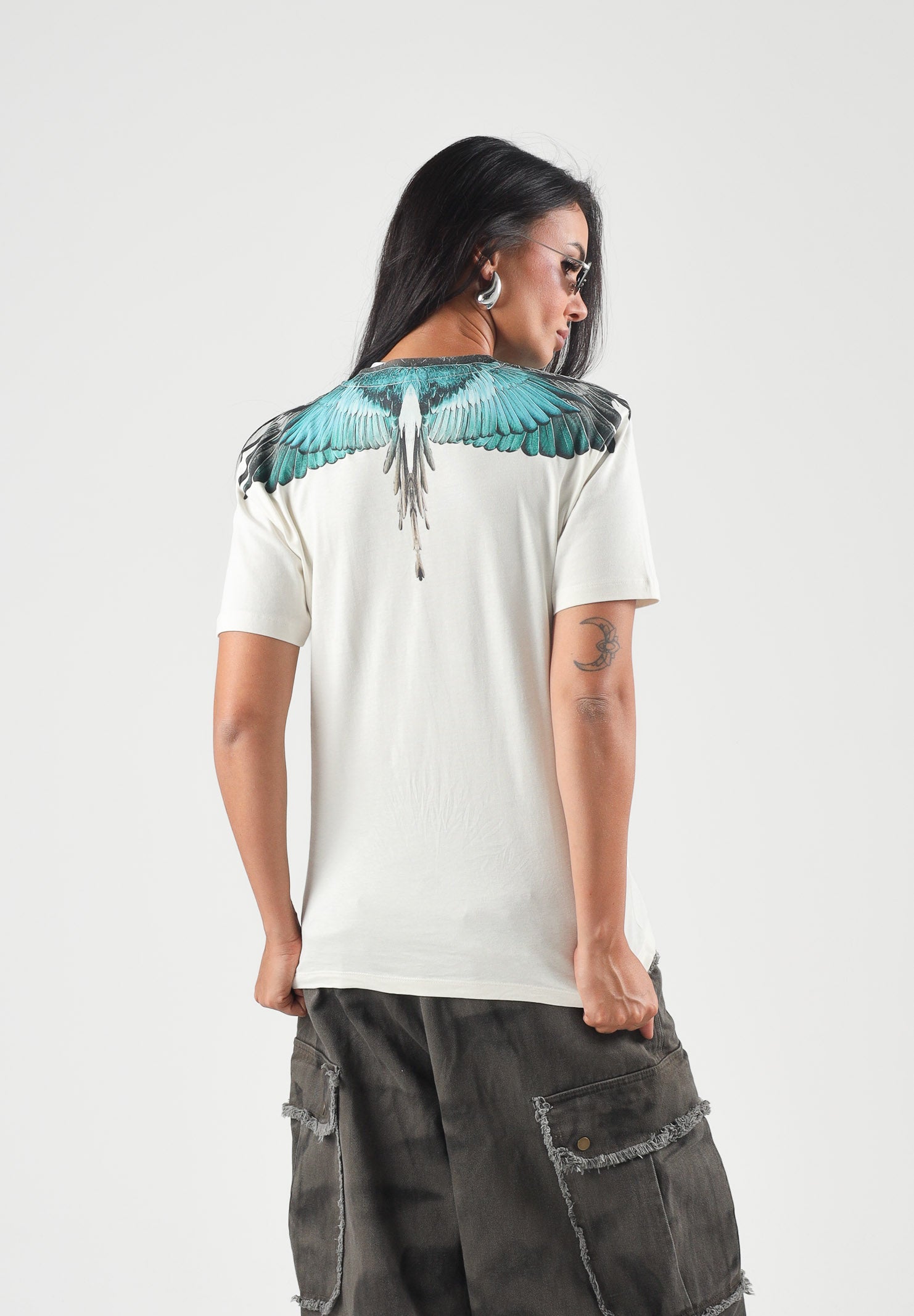 MARCELO BURLON COUNTY OF MILAN T-shirt WINGS cocco per donna, ragazzi e bambini F6CMJBTH034 412 MARCELO BURLON COUNTY OF MILAN 