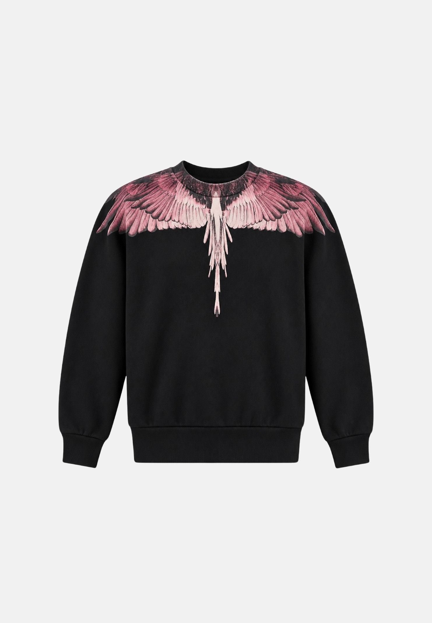 MARCELO BURLON COUNTY OF MILAN Felpa girocollo WINGS nero da bambina F6CMJGSW089J 110 MARCELO BURLON COUNTY OF MILAN 