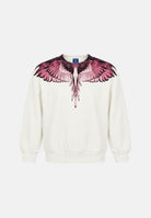 MARCELO BURLON COUNTY OF MILAN Felpa girocollo WINGS cocco da bambina F6CMJGSW089J 412 MARCELO BURLON COUNTY OF MILAN 