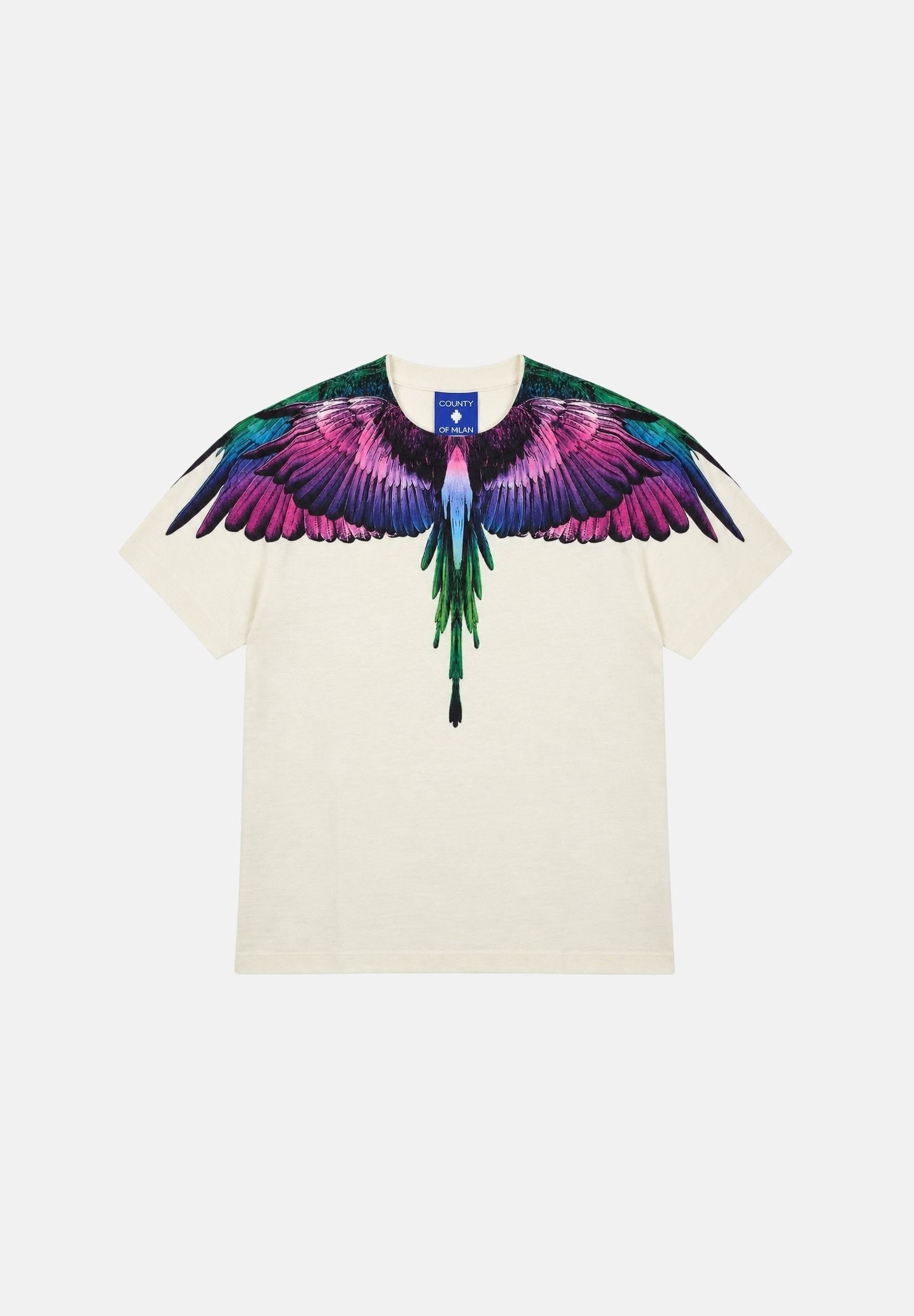 MARCELO BURLON COUNTY OF MILAN T-shirt WINGS cocco-panna per donna, ragazzi e bambini F6CMJGTH062 412 MARCELO BURLON COUNTY OF MILAN 