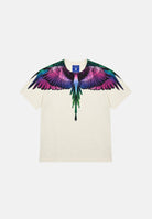 MARCELO BURLON COUNTY OF MILAN T-shirt WINGS cocco-panna per donna, ragazzi e bambini F6CMJGTH062 412 MARCELO BURLON COUNTY OF MILAN 