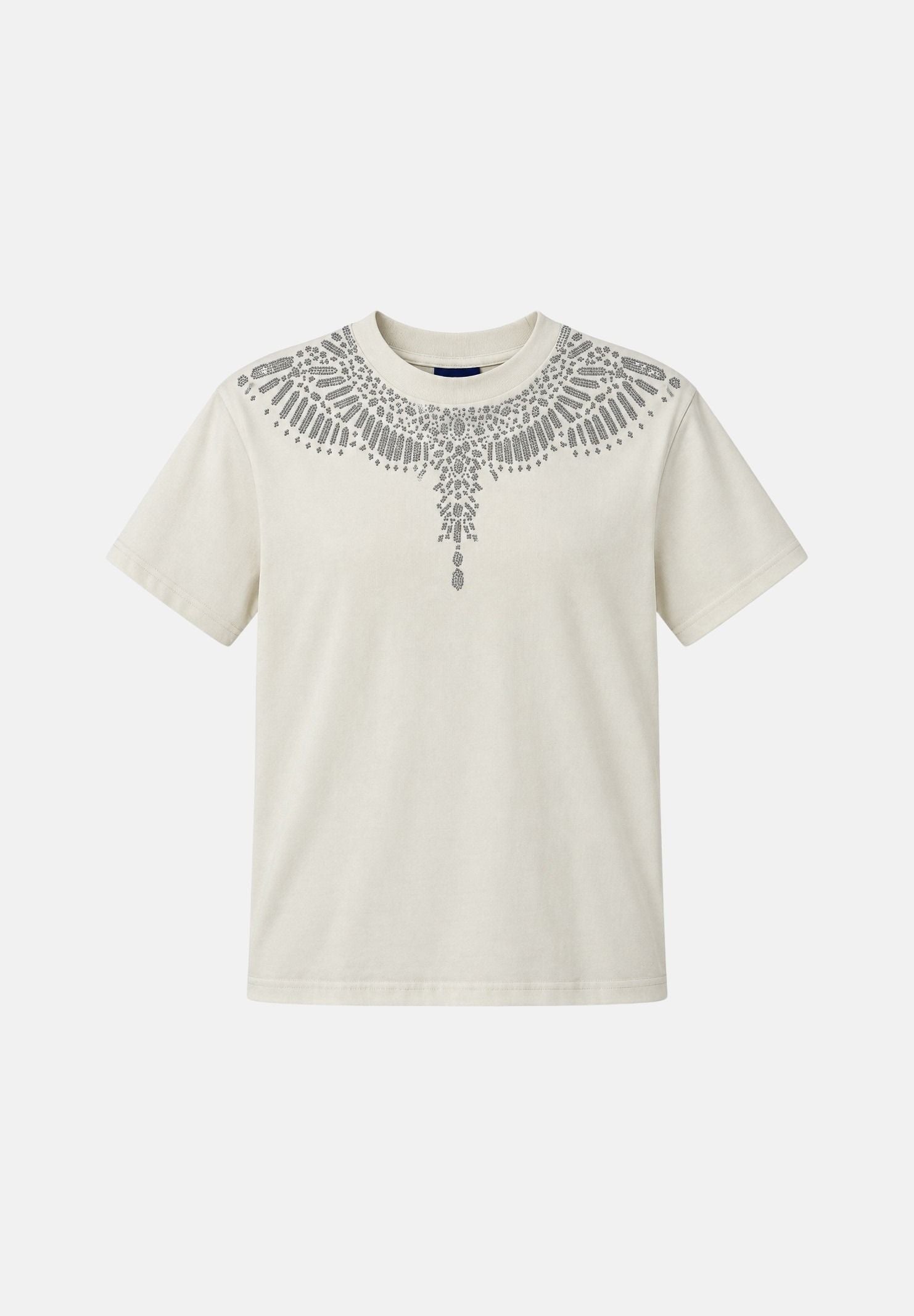 MARCELO BURLON COUNTY OF MILAN T-shirt WINGS cocco per donna e ragazza con iconica grafica effetto gioiello sul girocollo. F6CMJGTH075 412 MARCELO BURLON COUNTY OF MILAN 
