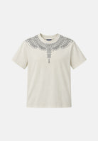 MARCELO BURLON COUNTY OF MILAN T-shirt WINGS cocco per donna e ragazza con iconica grafica effetto gioiello sul girocollo. F6CMJGTH075 412 MARCELO BURLON COUNTY OF MILAN 