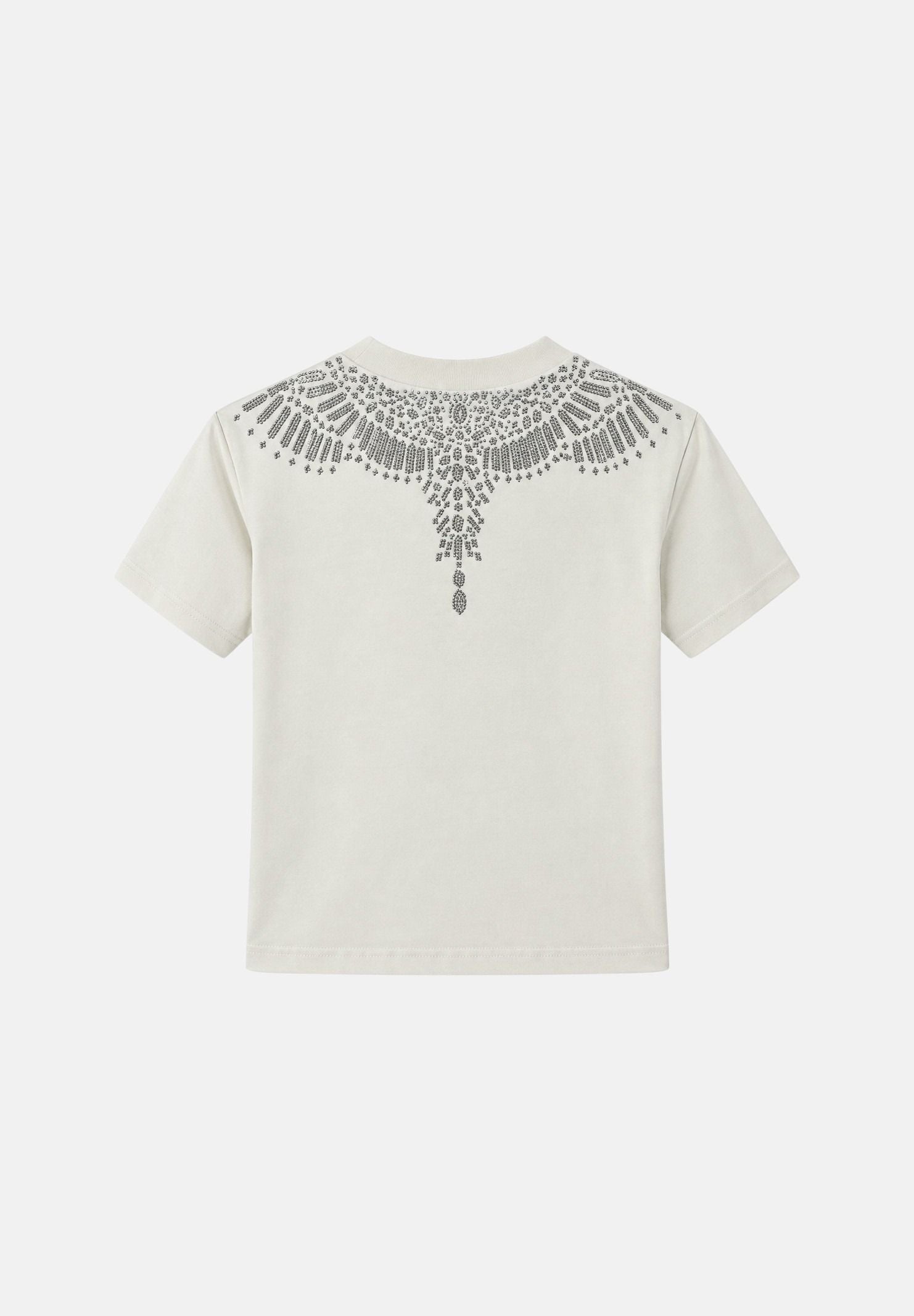 MARCELO BURLON COUNTY OF MILAN T-shirt WINGS cocco da bambina con iconica grafica effetto gioiello sul girocollo. F6CMJGTH075J 412 MARCELO BURLON COUNTY OF MILAN 