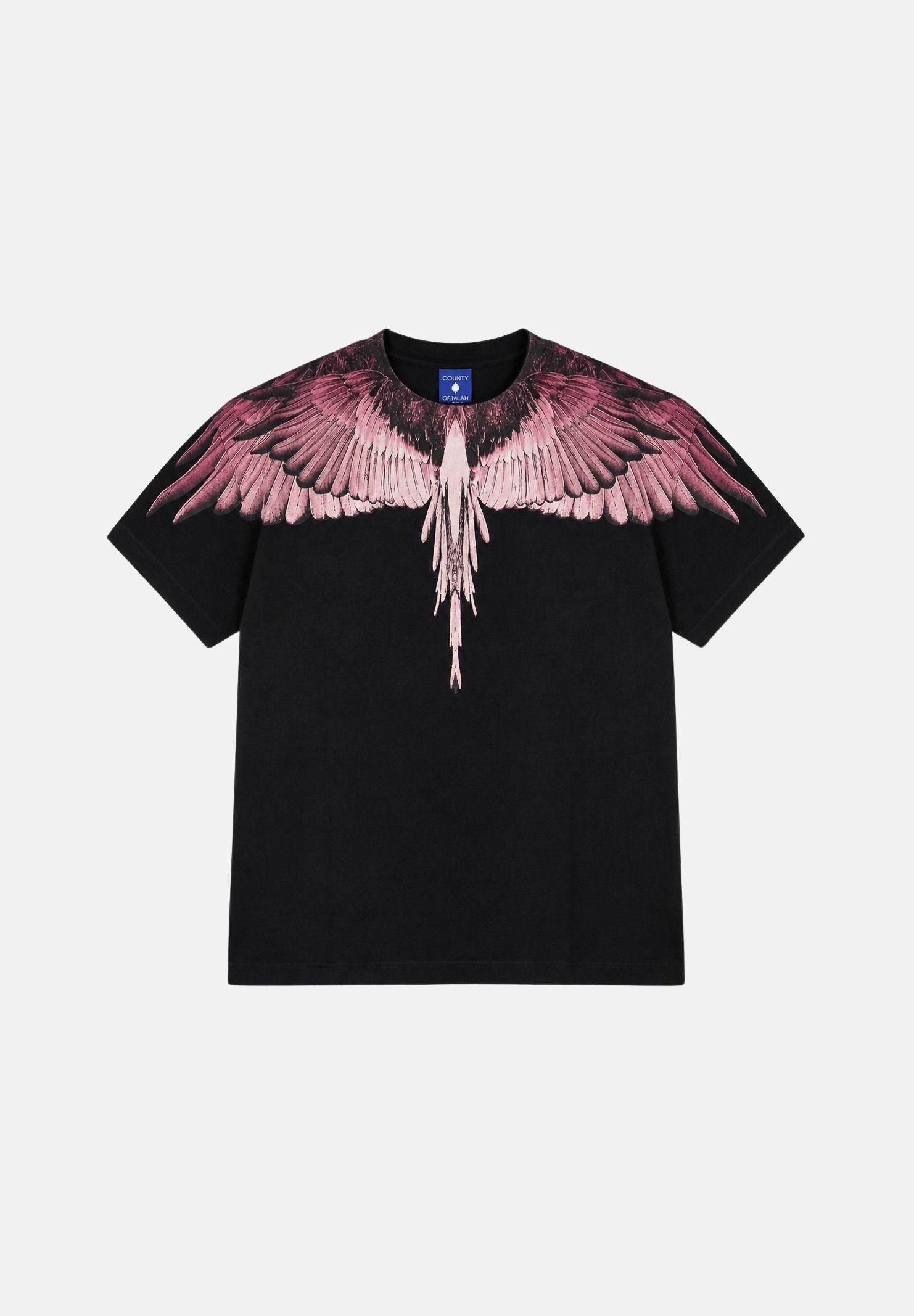 MARCELO BURLON COUNTY OF MILAN T-shirt WINGS nera per donna, ragazzi e bambini F6CMJGTH090 110 MARCELO BURLON COUNTY OF MILAN 