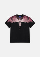 MARCELO BURLON COUNTY OF MILAN T-shirt WINGS nera per donna, ragazzi e bambini F6CMJGTH090 110 MARCELO BURLON COUNTY OF MILAN 