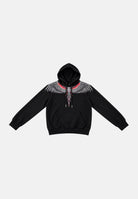 MARCELO BURLON COUNTY OF MILAN Felpa con cappuccio nero per uomo con iconica stampa grafica Wings sulle spalle F6CMMAHS037 110 MARCELO BURLON COUNTY OF MILAN 