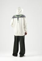 MARCELO BURLON COUNTY OF MILAN Felpa con cappuccio cocco per uomo con iconiche ali verdi sulle spalle. F6CMMAHS037 412 MARCELO BURLON COUNTY OF MILAN 