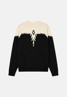 MARCELO BURLON COUNTY OF MILAN Maglia JUMPER nera-bianca da uomo F6CMMAJP024 110-91 MARCELO BURLON COUNTY OF MILAN 