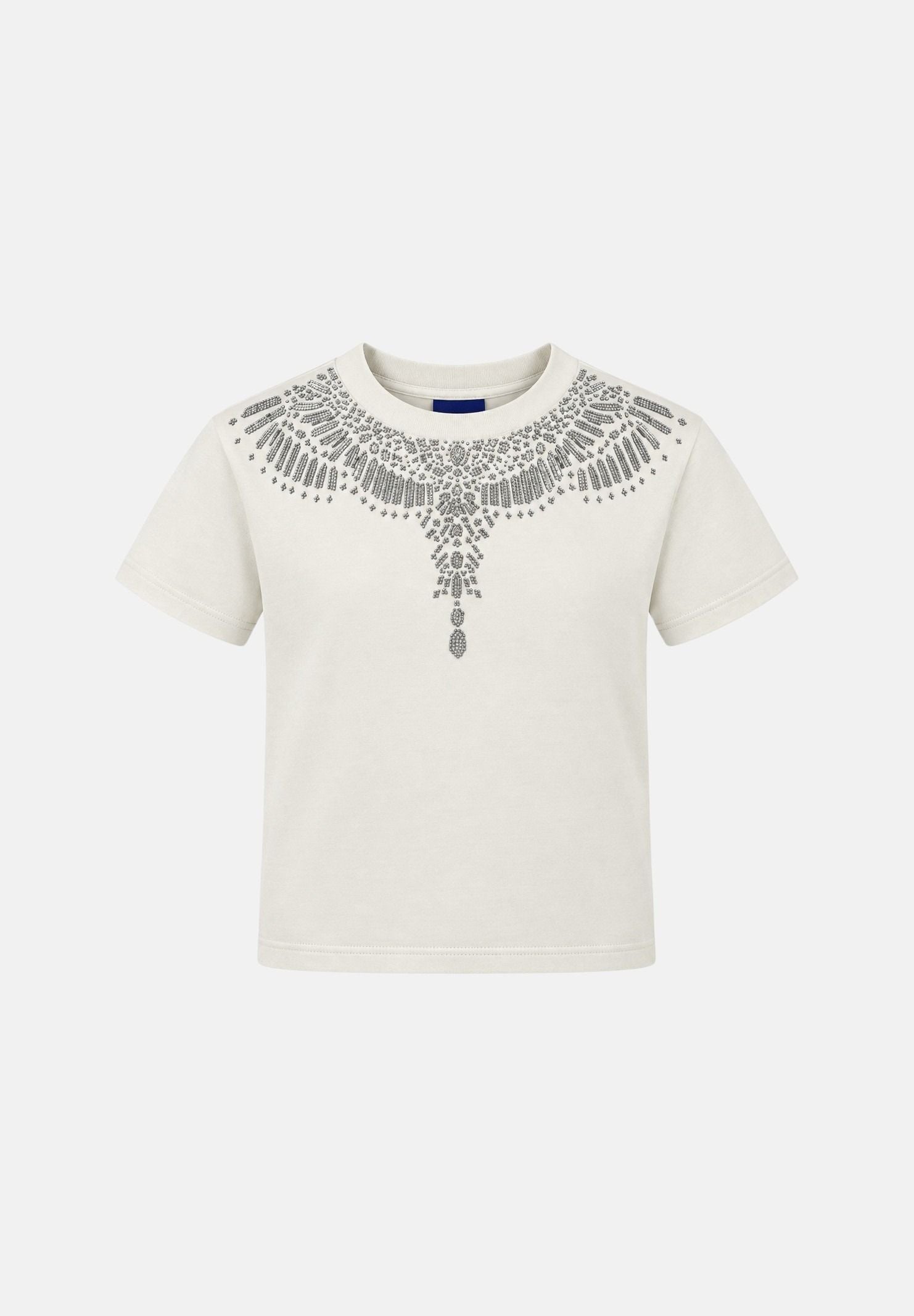 MARCELO BURLON COUNTY OF MILAN T-shirt WINGS cocco da bambina con iconica grafica effetto gioiello sul girocollo. F6CMJGTH075J 412 MARCELO BURLON COUNTY OF MILAN 
