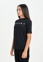 MARNI T-shirt a manica corta nera per donna, ragazzi e bambini con stampa logo M01601M00RF 0M900 MARNI 