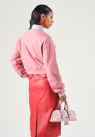 MARNI Felpa girocollo LOGO-PRINT SWEATSHIRT colore Sweet Pink, rosa per donna, ragazzi e bambini con logo frontale M01878M00V0 0M352 MARNI 