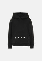 MARNI Felpa con cappuccio HODDIE nera  per donna, ragazzi e bambini con logo Marni frontale e tasca a marsupio. M01883M00V0 0M900 MARNI 