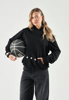 MARNI Felpa con cappuccio HODDIE nera  per donna, ragazzi e bambini con logo Marni frontale e tasca a marsupio. M01883M00V0 0M900 MARNI 