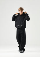 MARNI Felpa con cappuccio HODDIE nera  per donna, ragazzi e bambini con logo Marni frontale e tasca a marsupio. M01883M00V0 0M900 MARNI 