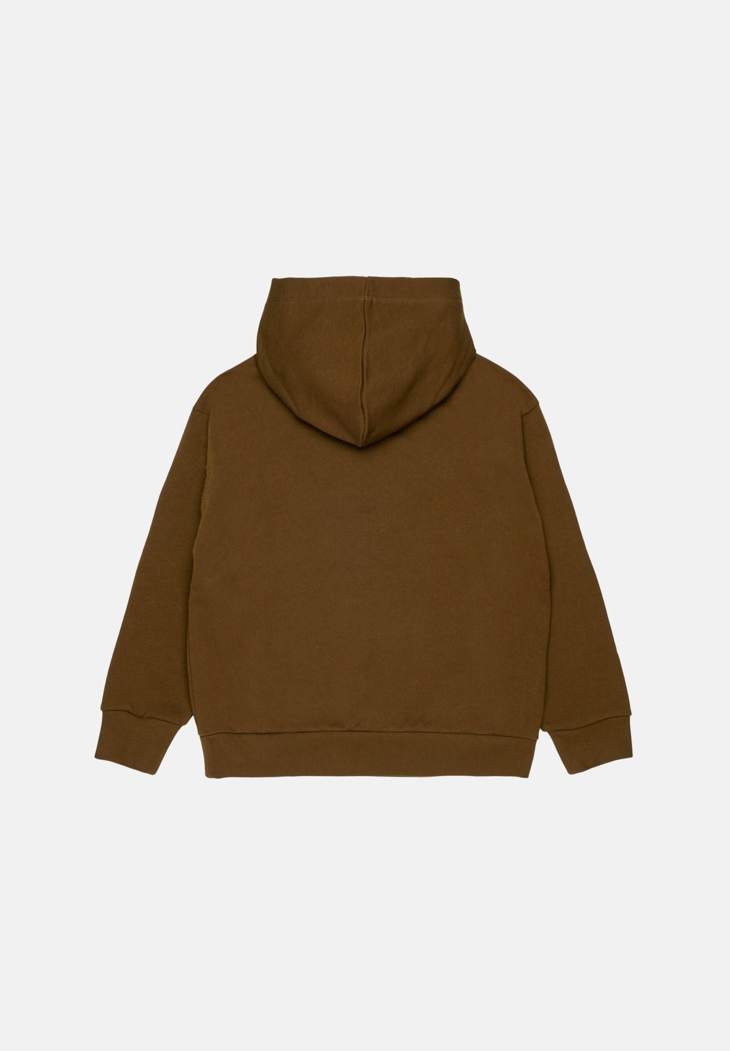 MARNI Felpa in cotone marrone caldo per donna, ragazzi e bambini con cappuccio e tasca a marsupio M01886M00YA 0M721 MARNI 