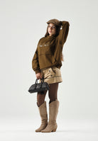 MARNI Felpa in cotone marrone caldo per donna, ragazzi e bambini con cappuccio e tasca a marsupio M01886M00YA 0M721 MARNI 