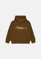 MARNI Felpa in cotone marrone caldo per donna, ragazzi e bambini con cappuccio e tasca a marsupio M01886M00YA 0M721 MARNI 