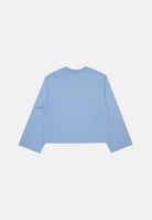 MARNI T-shirt manica lunga azzurro cielo per donna, ragazzi e bambini con logo frontale. M01905M00YM 0M863 MARNI 