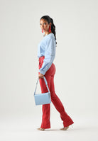 MARNI T-shirt manica lunga azzurro cielo per donna, ragazzi e bambini con logo frontale. M01905M00YM 0M863 MARNI 