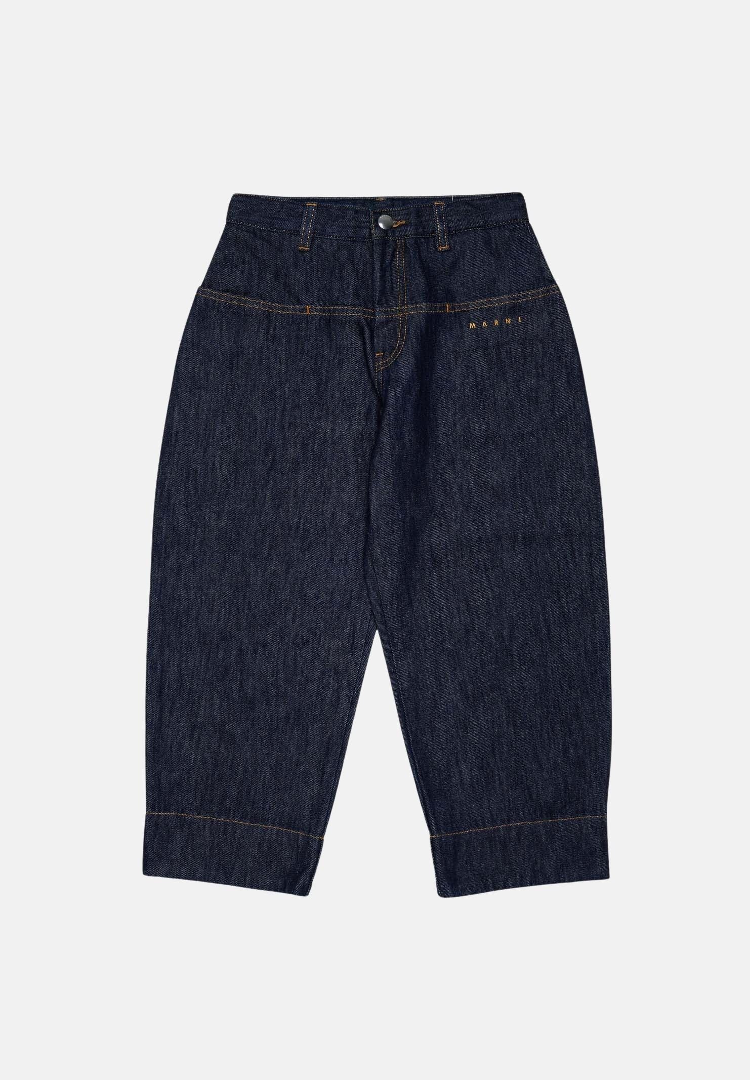 MARNI Jeans denim blu scuro per donna, ragazzi e bambini con taglio cropped M01909M00XY 0M01 MARNI 