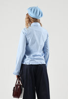 MARNI Camicia manica lunga powder celeste per donna, ragazzi e bambini con colletto classico e bottoni frontali a contrasto. M01948M00UW 0M863 MARNI 