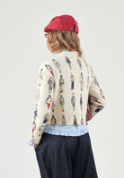MARNI Maglione girocollo pearl panna per donna, ragazzi e bambini con stampa grafica all-over M01952M00Y6 0M116 MARNI 