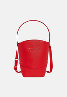 MARNI Borsa a secchiello rossa per donna, ragazza e bambina con manico superiore e logo iconico gold M02031M00YE 0M416 MARNI 
