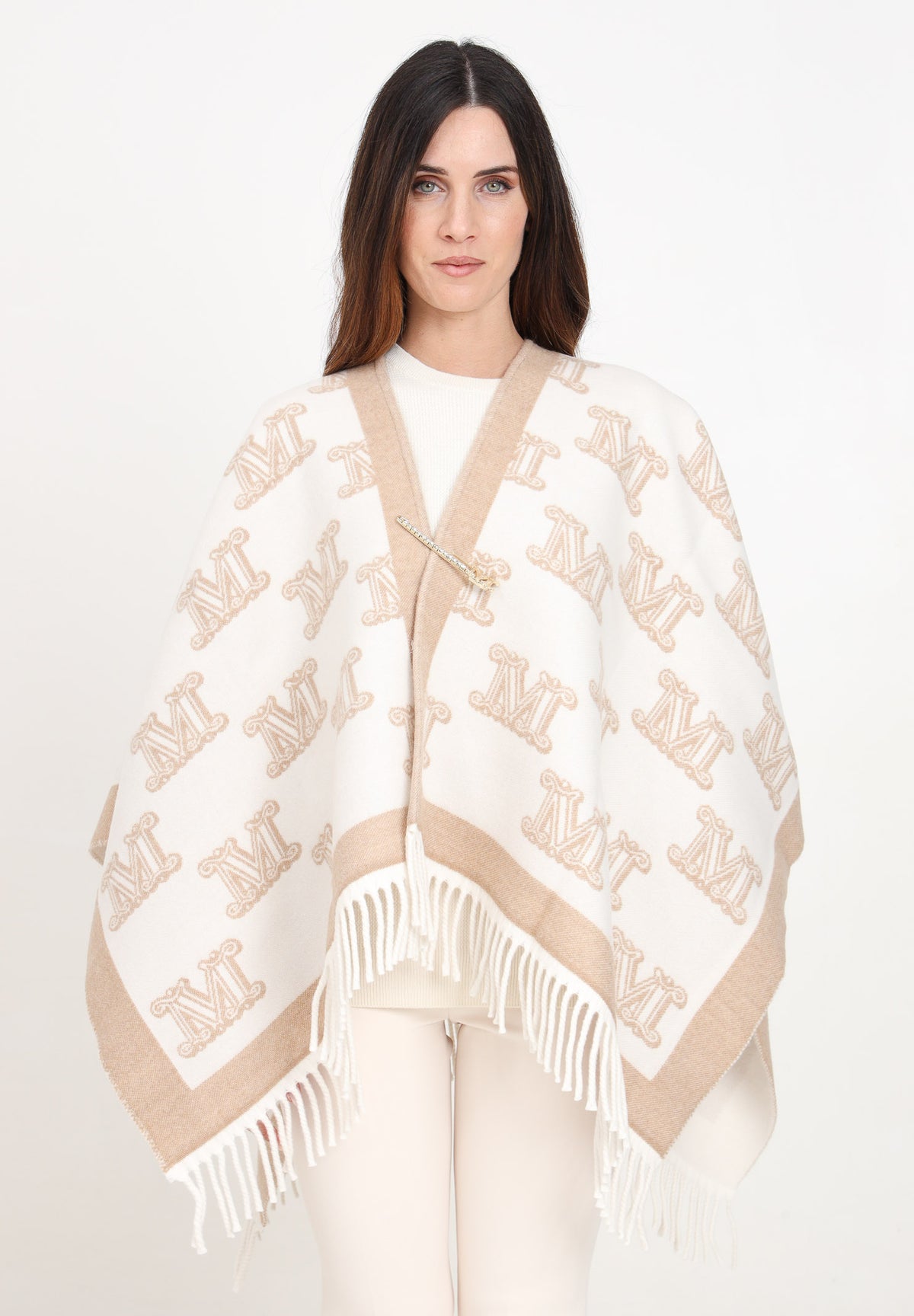 MAX MARA Mantella Frinestd avorio da donna 2426736011600 005 MAX MARA 
