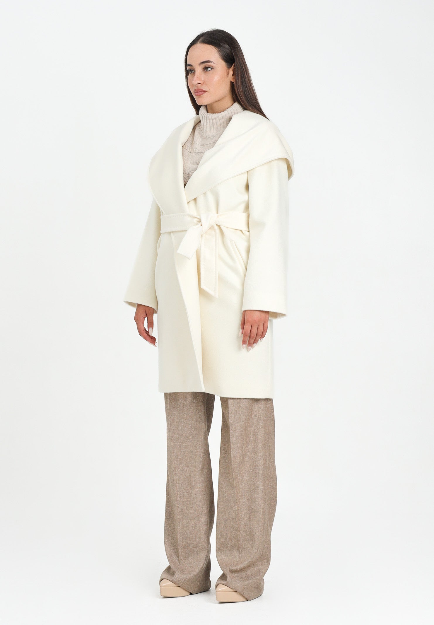 MAX MARA Cappotto NEWMANG panna da donna 2526016061600 001 MAX MARA 