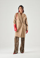 MAX MARA Cappotto doppiopetto CAMEL MSTMASTRO DOUBLE-BREASTED MIDI COAT, colore brand Cammello, da donna. 2626016071600 006 MAX MARA 