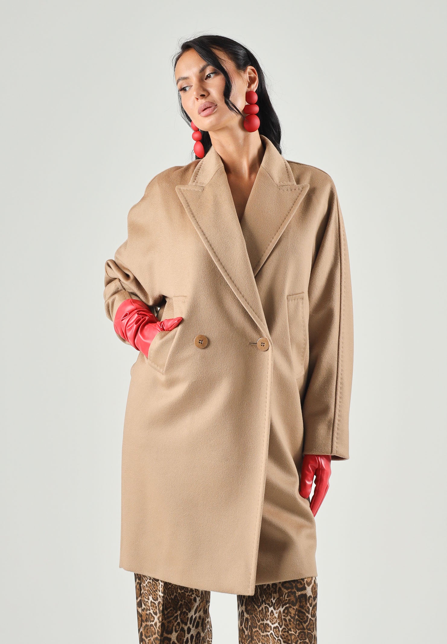MAX MARA Cappotto doppiopetto CAMEL MSTMASTRO DOUBLE-BREASTED MIDI COAT, colore brand Cammello, da donna. 2626016071600 006 MAX MARA 