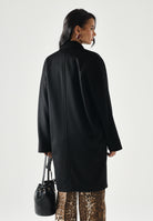 MAX MARA STUDIO Cappotto MSTMASTRO doppiopetto in drap lana, nero, da donna<BR/> 2626016071600 013 MAX MARA 