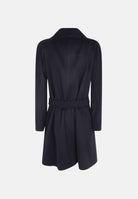 MAX MARA Cappotto MSTDRAVENNA lungo blu da donna, linea dritta civada con cintura blu <BR/> 2626016081600 010 MAX MARA 