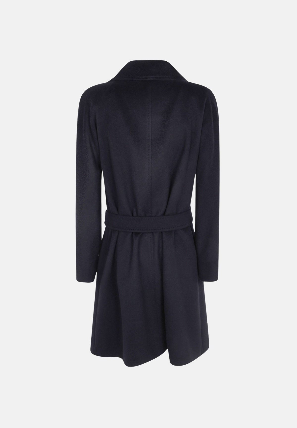 MAX MARA Cappotto MSTDRAVENNA lungo blu da donna, linea dritta civada con cintura blu <BR/> 2626016081600 010 MAX MARA STUDIO 