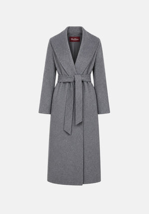 MAX MARA Cappotto MSTLORIANA melangé grigio da donna con design tinta unita e cintura in vita. 2626016202600 011 MAX MARA STUDIO 