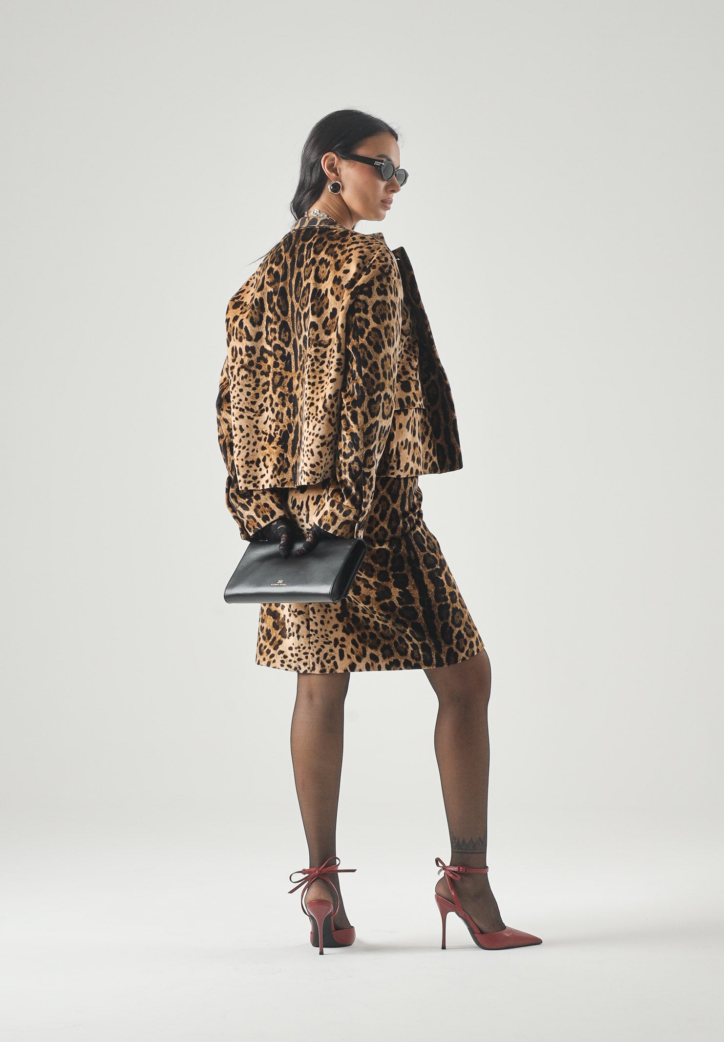 MAX MARA Giacca MSTEDRO boxy-marrone da donna con motivo animalier stampato all over. 2626046061600 001 MAX MARA 